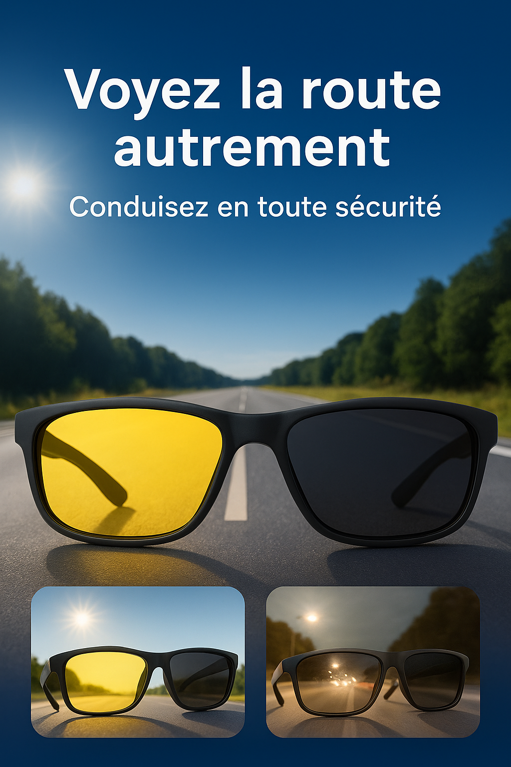 Lunettes HD Vision – Pour une Conduite Plus Sûre de Jour comme de Nuit